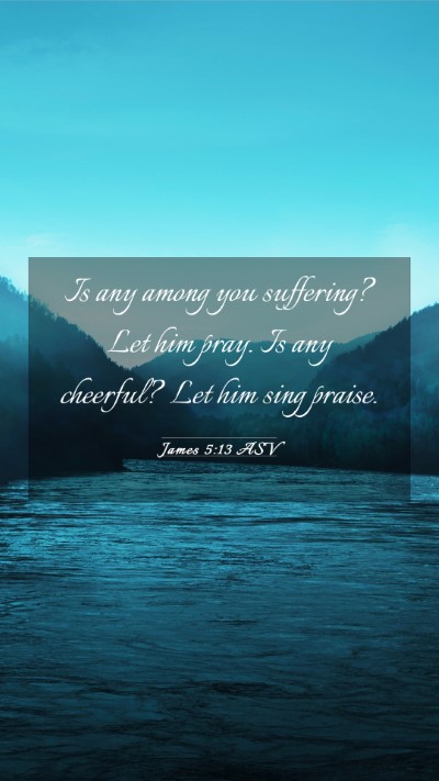 Picture 03 - James 5:13 ASV Mobile Phone Wallpaper - Is any among you suffering? Let him pray. Is any - Mobile Bible Verse Wallpaper