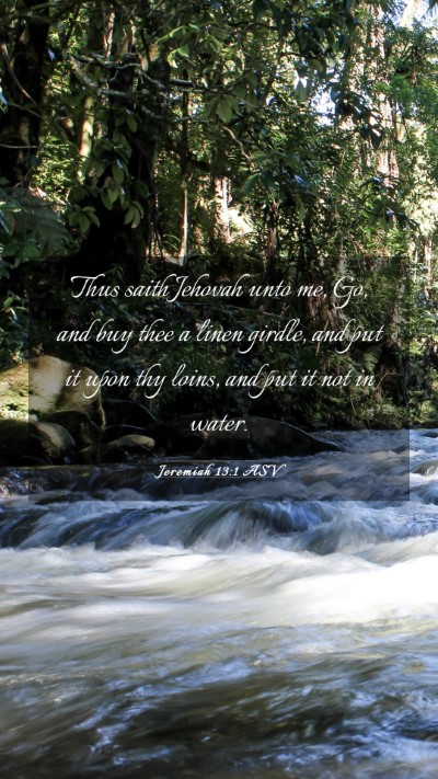 Picture 03 - Jeremiah 13:1 ASV Mobile Phone Wallpaper - Thus saith Jehovah unto me, Go, and buy thee a - Mobile Bible Verse Wallpaper