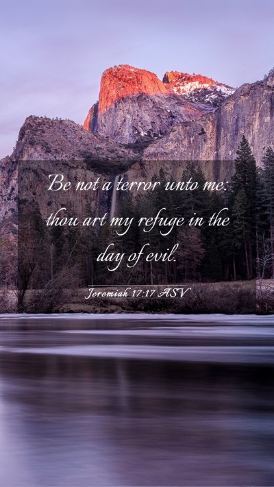 Picture 03 - Jeremiah 17:17 ASV Mobile Phone Wallpaper - Be not a terror unto me: thou art my refuge in - Mobile Bible Verse Wallpaper