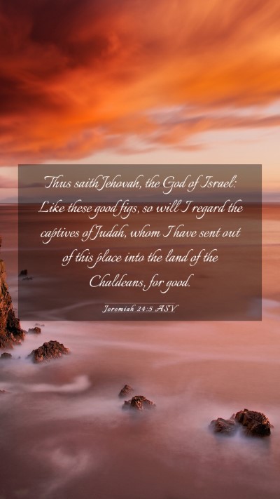 Picture 03 - Jeremiah 24:5 ASV Mobile Phone Wallpaper - Thus saith Jehovah, the God of Israel: Like these - Mobile Bible Verse Wallpaper