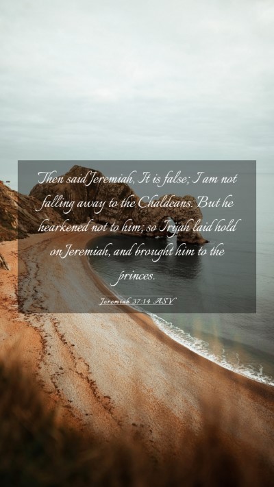 Picture 03 - Jeremiah 37:14 ASV Mobile Phone Wallpaper - Then said Jeremiah, It is false; I am not falling - Mobile Bible Verse Wallpaper