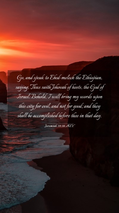 Picture 03 - Jeremiah 39:16 ASV Mobile Phone Wallpaper - Go, and speak to Ebed-melech the Ethiopian, - Mobile Bible Verse Wallpaper