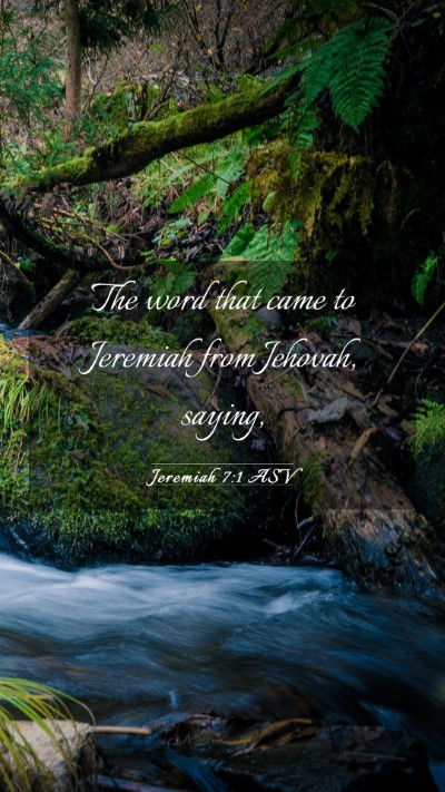 Picture 03 - Jeremiah 7:1 ASV Mobile Phone Wallpaper - The word that came to Jeremiah from Jehovah, - Mobile Bible Verse Wallpaper