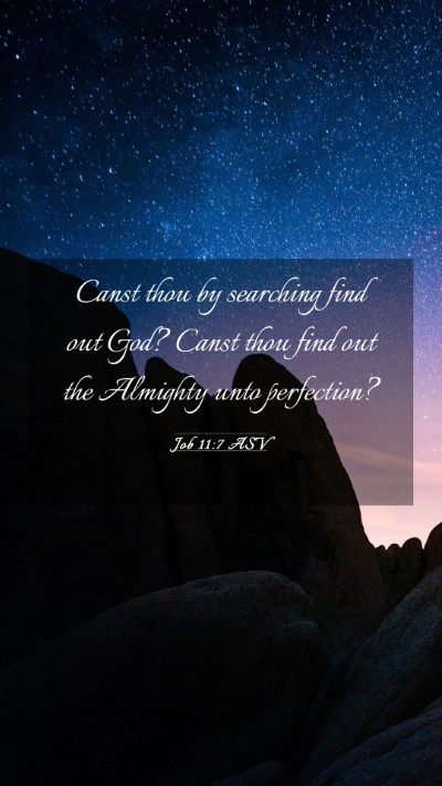 Picture 03 - Job 11:7 ASV Mobile Phone Wallpaper - Canst thou by searching find out God? Canst thou - Mobile Bible Verse Wallpaper