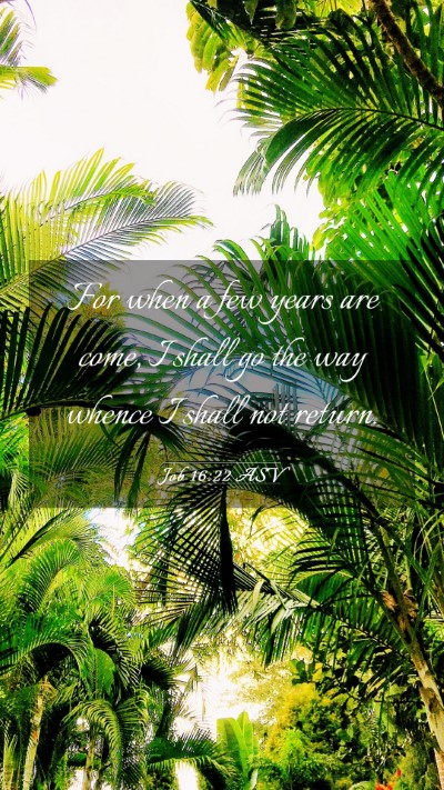 Picture 03 - Job 16:22 ASV Mobile Phone Wallpaper - For when a few years are come, I shall go the way - Mobile Bible Verse Wallpaper