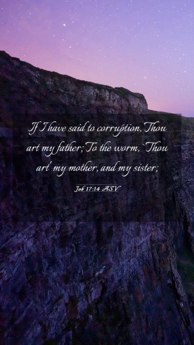 Picture 03 - Job 17:14 ASV Mobile Phone Wallpaper - If I have said to corruption, Thou art my father; - Mobile Bible Verse Wallpaper