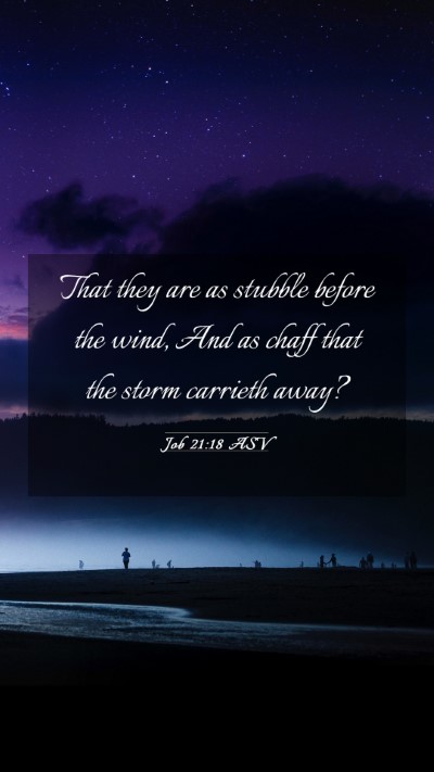 Picture 03 - Job 21:18 ASV Mobile Phone Wallpaper - That they are as stubble before the wind, And as - Mobile Bible Verse Wallpaper