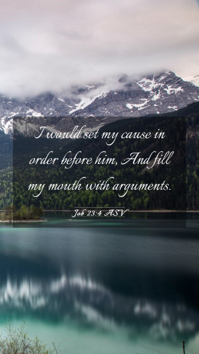 Picture 03 - Job 23:4 ASV Mobile Phone Wallpaper - I would set my cause in order before him, And - Mobile Bible Verse Wallpaper