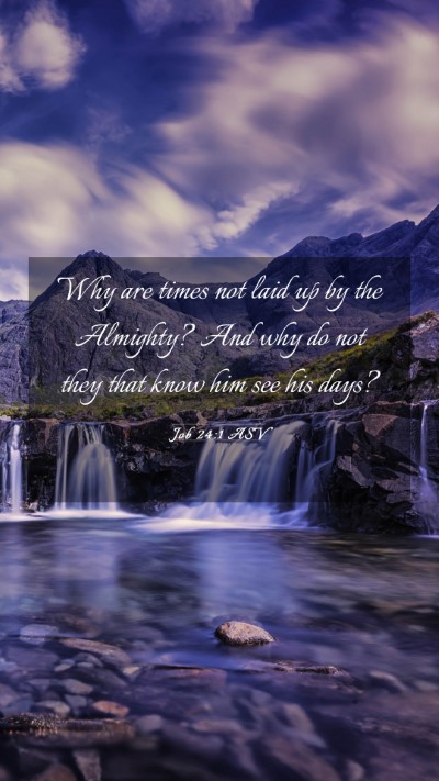 Picture 03 - Job 24:1 ASV Mobile Phone Wallpaper - Why are times not laid up by the Almighty? And - Mobile Bible Verse Wallpaper