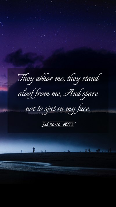 Picture 03 - Job 30:10 ASV Mobile Phone Wallpaper - They abhor me, they stand aloof from me, And - Mobile Bible Verse Wallpaper