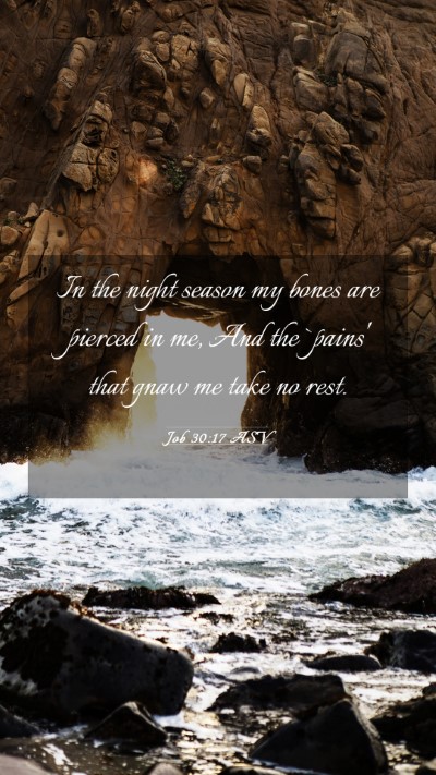 Picture 03 - Job 30:17 ASV Mobile Phone Wallpaper - In the night season my bones are pierced in me, - Mobile Bible Verse Wallpaper