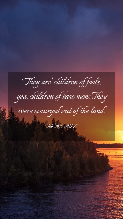 Picture 03 - Job 30:8 ASV Mobile Phone Wallpaper - `They are' children of fools, yea, children of - Mobile Bible Verse Wallpaper