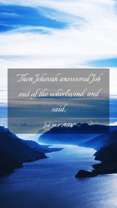 Picture 03 - Job 38:1 ASV Mobile Phone Wallpaper - Then Jehovah answered Job out of the whirlwind, - Mobile Bible Verse Wallpaper