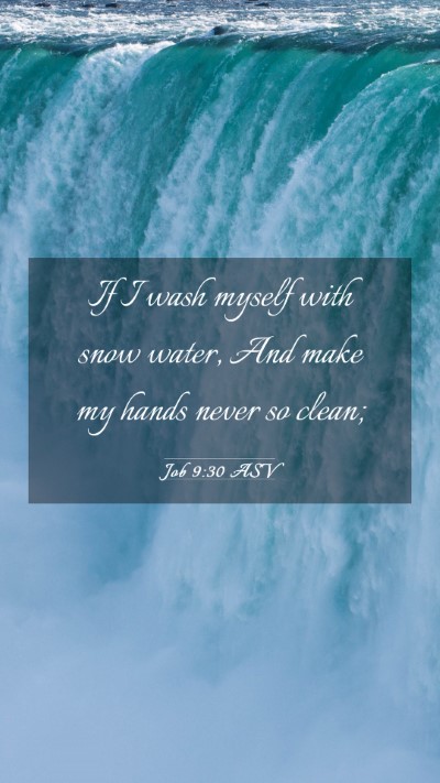 Picture 03 - Job 9:30 ASV Mobile Phone Wallpaper - If I wash myself with snow water, And make my - Mobile Bible Verse Wallpaper