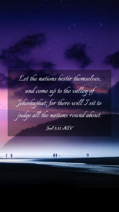 Picture 03 - Joel 3:12 ASV Mobile Phone Wallpaper - Let the nations bestir themselves, and come up to - Mobile Bible Verse Wallpaper