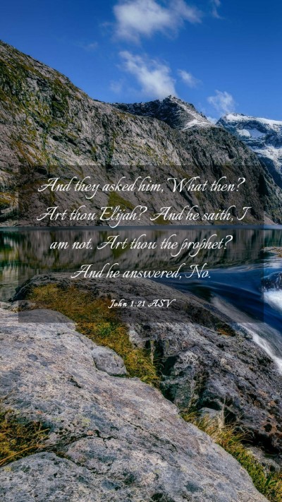 Picture 03 - John 1:21 ASV Mobile Phone Wallpaper - And they asked him, What then? Art thou Elijah? - Mobile Bible Verse Wallpaper