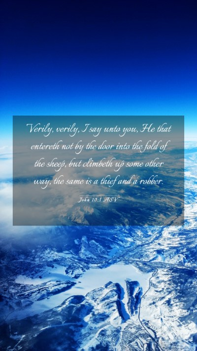 Picture 03 - John 10:1 ASV Mobile Phone Wallpaper - Verily, verily, I say unto you, He that entereth - Mobile Bible Verse Wallpaper