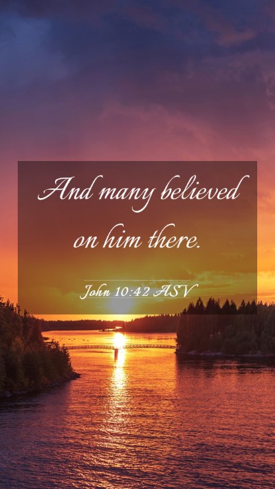Picture 03 - John 10:42 ASV Mobile Phone Wallpaper - And many believed on him - Mobile Bible Verse Wallpaper