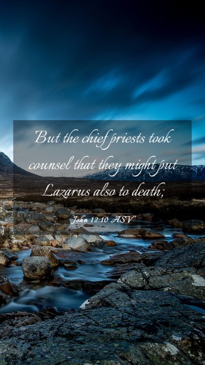 Picture 03 - John 12:10 ASV Mobile Phone Wallpaper - But the chief priests took counsel that they - Mobile Bible Verse Wallpaper