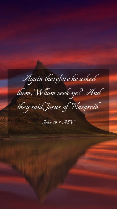 Picture 03 - John 18:7 ASV Mobile Phone Wallpaper - Again therefore he asked them, Whom seek ye? And - Mobile Bible Verse Wallpaper