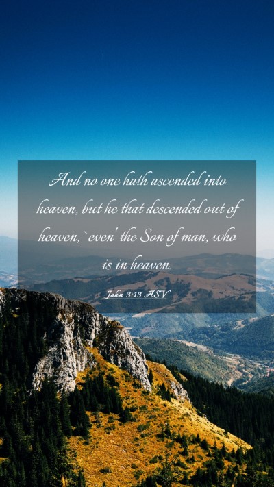 Picture 03 - John 3:13 ASV Mobile Phone Wallpaper - And no one hath ascended into heaven, but he that - Mobile Bible Verse Wallpaper