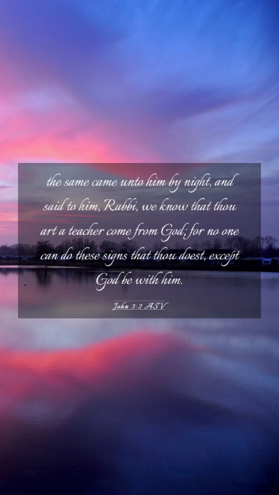 Picture 03 - John 3:2 ASV Mobile Phone Wallpaper - the same came unto him by night, and said to him, - Mobile Bible Verse Wallpaper