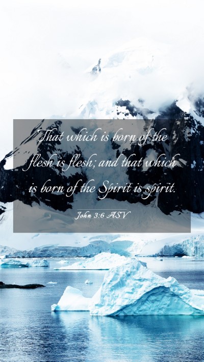 Picture 03 - John 3:6 ASV Mobile Phone Wallpaper - That which is born of the flesh is flesh; and - Mobile Bible Verse Wallpaper