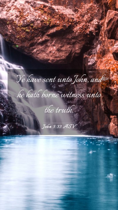 Picture 03 - John 5:33 ASV Mobile Phone Wallpaper - Ye have sent unto John, and he hath borne witness - Mobile Bible Verse Wallpaper