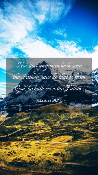 Picture 03 - John 6:46 ASV Mobile Phone Wallpaper - Not that any man hath seen the Father, save he - Mobile Bible Verse Wallpaper