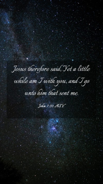Picture 03 - John 7:33 ASV Mobile Phone Wallpaper - Jesus therefore said, Yet a little while am I - Mobile Bible Verse Wallpaper