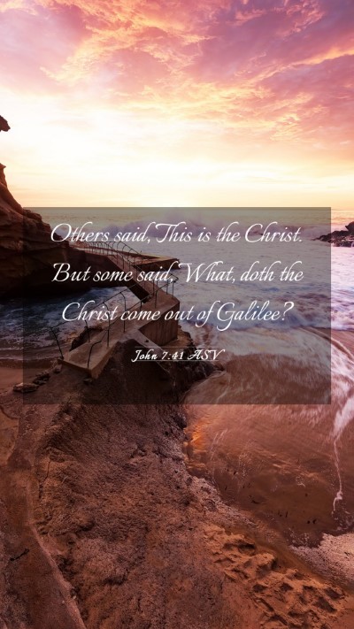 Picture 03 - John 7:41 ASV Mobile Phone Wallpaper - Others said, This is the Christ. But some said, - Mobile Bible Verse Wallpaper