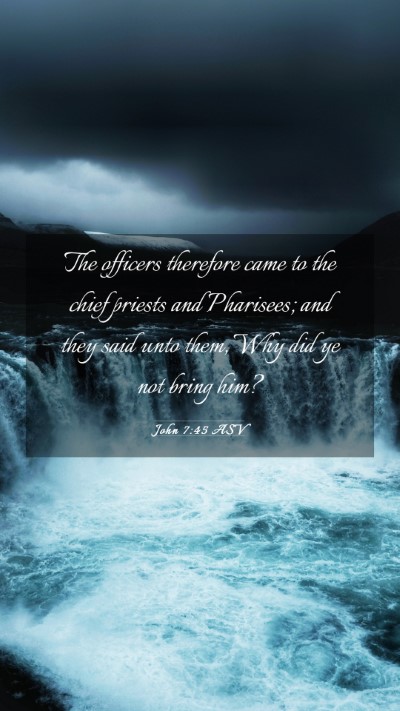 Picture 03 - John 7:45 ASV Mobile Phone Wallpaper - The officers therefore came to the chief priests - Mobile Bible Verse Wallpaper