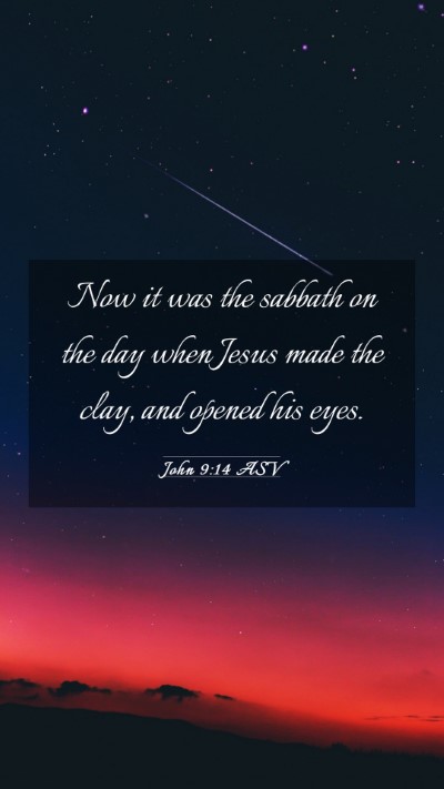 Picture 03 - John 9:14 ASV Mobile Phone Wallpaper - Now it was the sabbath on the day when Jesus made - Mobile Bible Verse Wallpaper