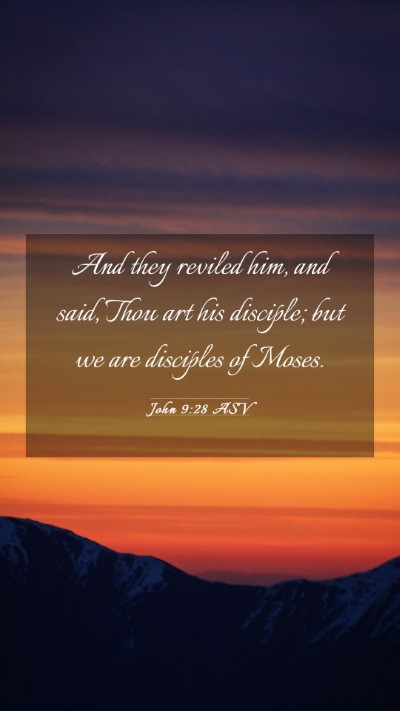 Picture 03 - John 9:28 ASV Mobile Phone Wallpaper - And they reviled him, and said, Thou art his - Mobile Bible Verse Wallpaper