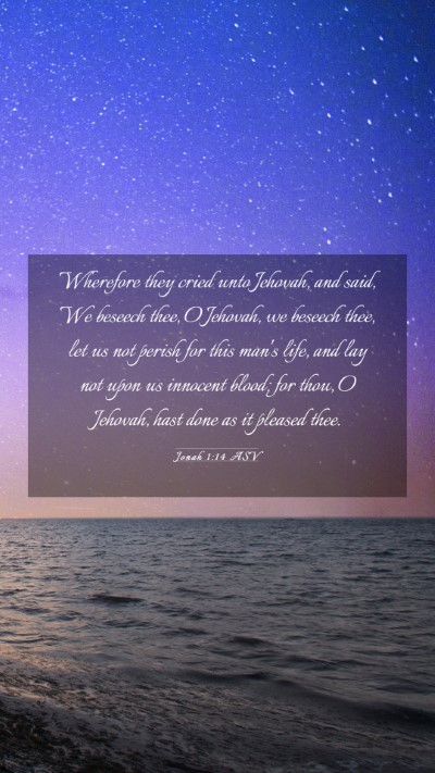 Picture 03 - Jonah 1:14 ASV Mobile Phone Wallpaper - Wherefore they cried unto Jehovah, and said, We - Mobile Bible Verse Wallpaper