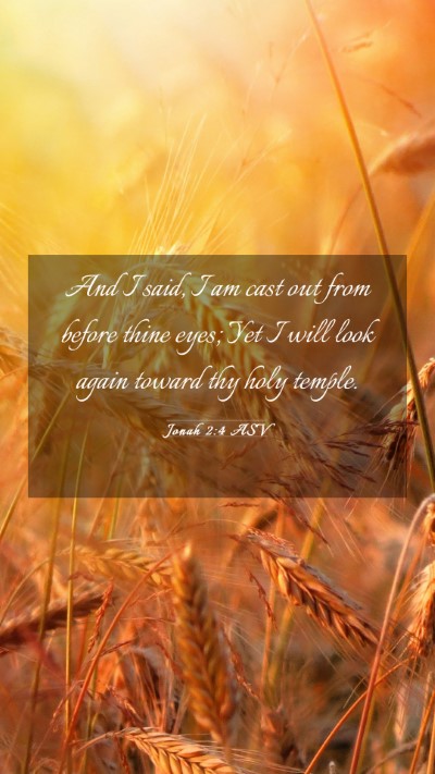 Picture 03 - Jonah 2:4 ASV Mobile Phone Wallpaper - And I said, I am cast out from before thine eyes; - Mobile Bible Verse Wallpaper