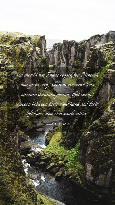 Picture 03 - Jonah 4:11 ASV Mobile Phone Wallpaper - and should not I have regard for Nineveh, that - Mobile Bible Verse Wallpaper