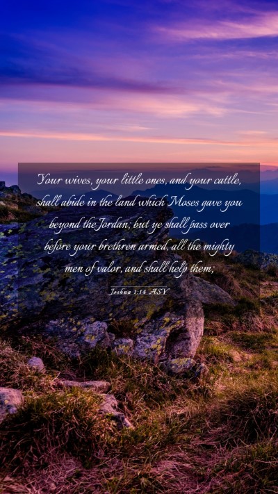 Picture 03 - Joshua 1:14 ASV Mobile Phone Wallpaper - Your wives, your little ones, and your cattle, - Mobile Bible Verse Wallpaper