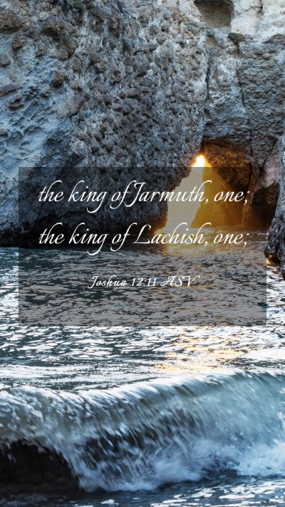 Picture 03 - Joshua 12:11 ASV Mobile Phone Wallpaper - the king of Jarmuth, one; the king of Lachish, - Mobile Bible Verse Wallpaper