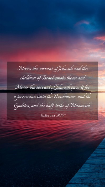 Picture 03 - Joshua 12:6 ASV Mobile Phone Wallpaper - Moses the servant of Jehovah and the children of - Mobile Bible Verse Wallpaper