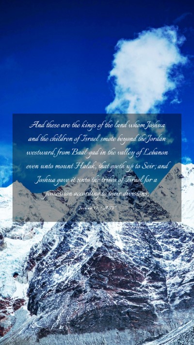 Picture 03 - Joshua 12:7 ASV Mobile Phone Wallpaper - And these are the kings of the land whom Joshua - Mobile Bible Verse Wallpaper