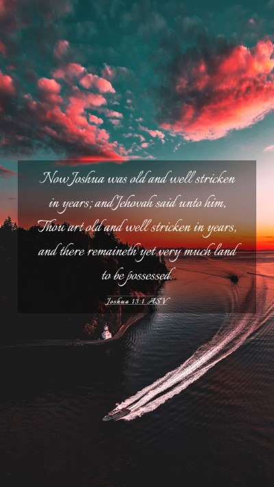 Picture 03 - Joshua 13:1 ASV Mobile Phone Wallpaper - Now Joshua was old and well stricken in years; - Mobile Bible Verse Wallpaper