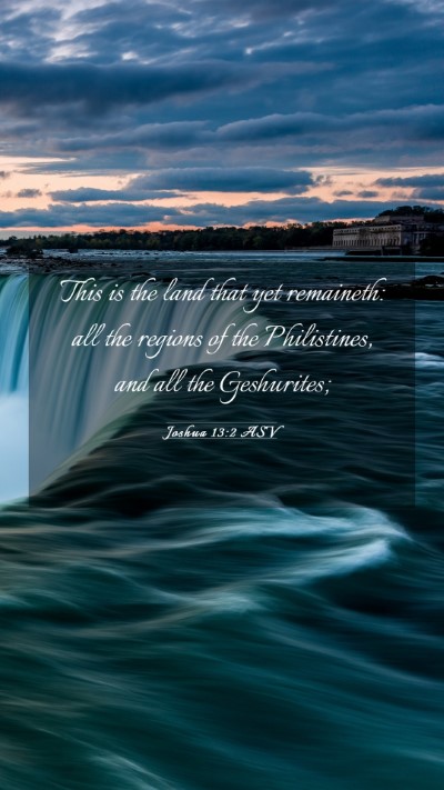 Picture 03 - Joshua 13:2 ASV Mobile Phone Wallpaper - This is the land that yet remaineth: all the - Mobile Bible Verse Wallpaper
