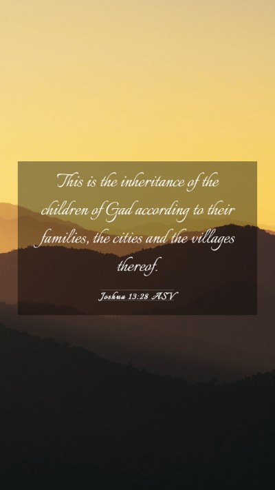 Picture 03 - Joshua 13:28 ASV Mobile Phone Wallpaper - This is the inheritance of the children of Gad - Mobile Bible Verse Wallpaper
