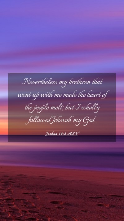 Picture 03 - Joshua 14:8 ASV Mobile Phone Wallpaper - Nevertheless my brethren that went up with me - Mobile Bible Verse Wallpaper