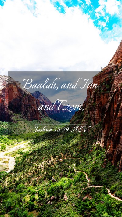 Picture 03 - Joshua 15:29 ASV Mobile Phone Wallpaper - Baalah, and Iim, and - Mobile Bible Verse Wallpaper
