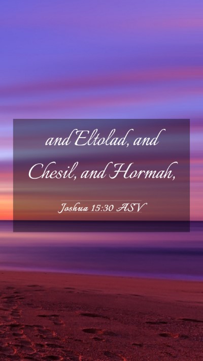 Picture 03 - Joshua 15:30 ASV Mobile Phone Wallpaper - and Eltolad, and Chesil, and - Mobile Bible Verse Wallpaper