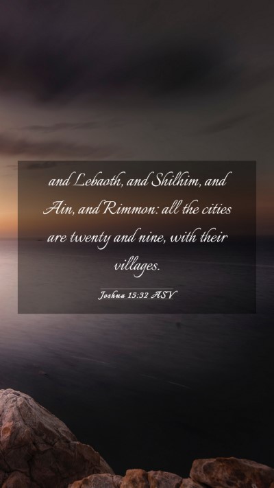 Picture 03 - Joshua 15:32 ASV Mobile Phone Wallpaper - and Lebaoth, and Shilhim, and Ain, and Rimmon: - Mobile Bible Verse Wallpaper