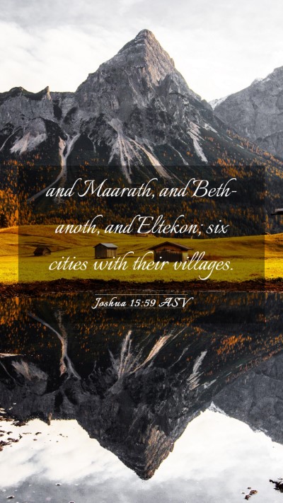 Picture 03 - Joshua 15:59 ASV Mobile Phone Wallpaper - and Maarath, and Beth-anoth, and Eltekon; six - Mobile Bible Verse Wallpaper