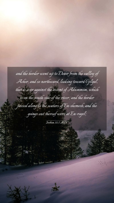 Picture 03 - Joshua 15:7 ASV Mobile Phone Wallpaper - and the border went up to Debir from the valley - Mobile Bible Verse Wallpaper